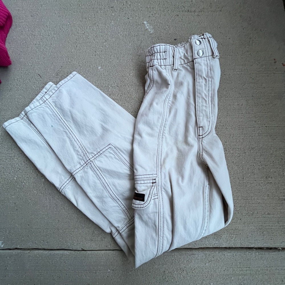 Urban Outfitters Cream Boyfriend Jeans